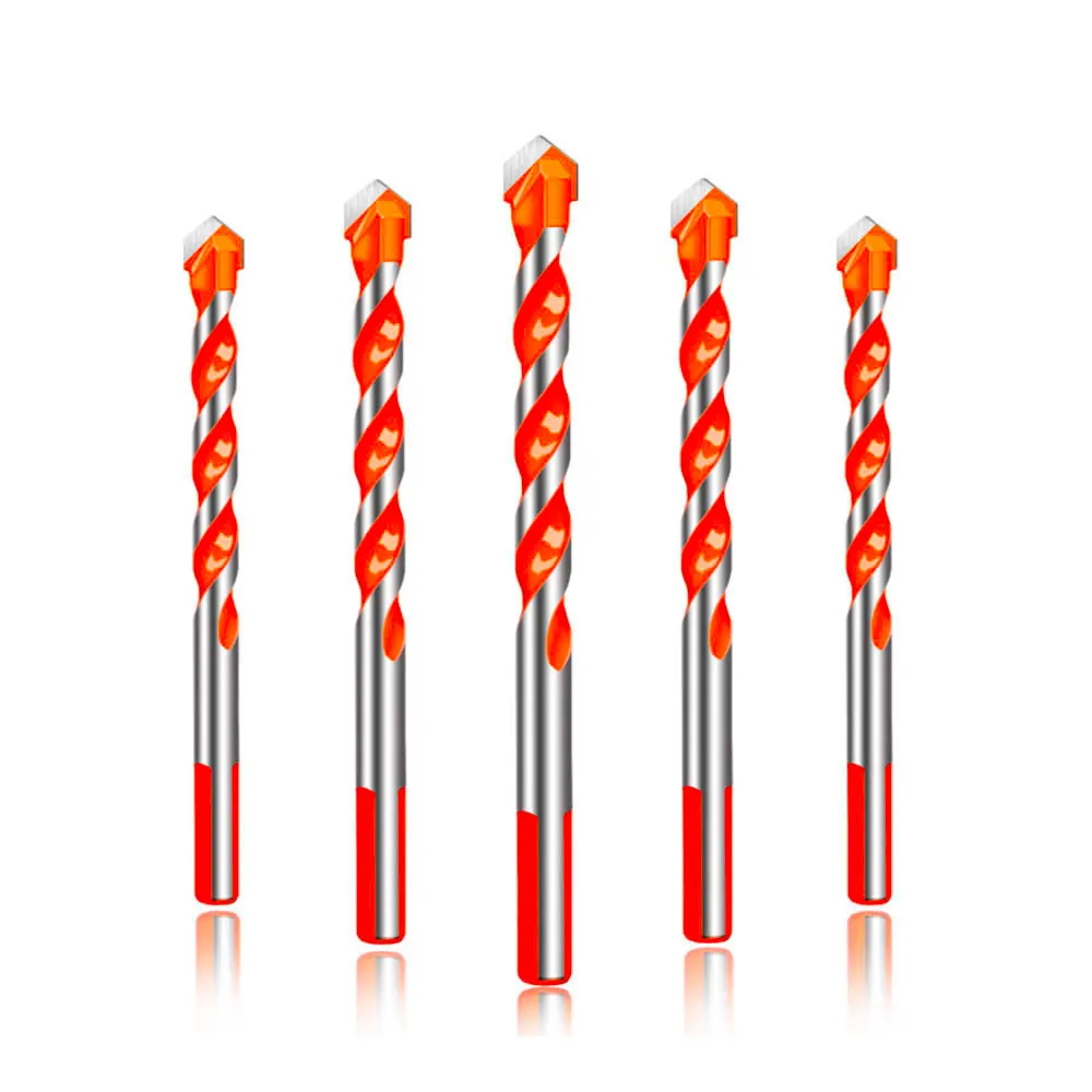 Binoax 2/4/5 Pcs Multi-Material Triangle Drill Bit Set for Tile Concrete Brick Glass Plastic Wood Stone