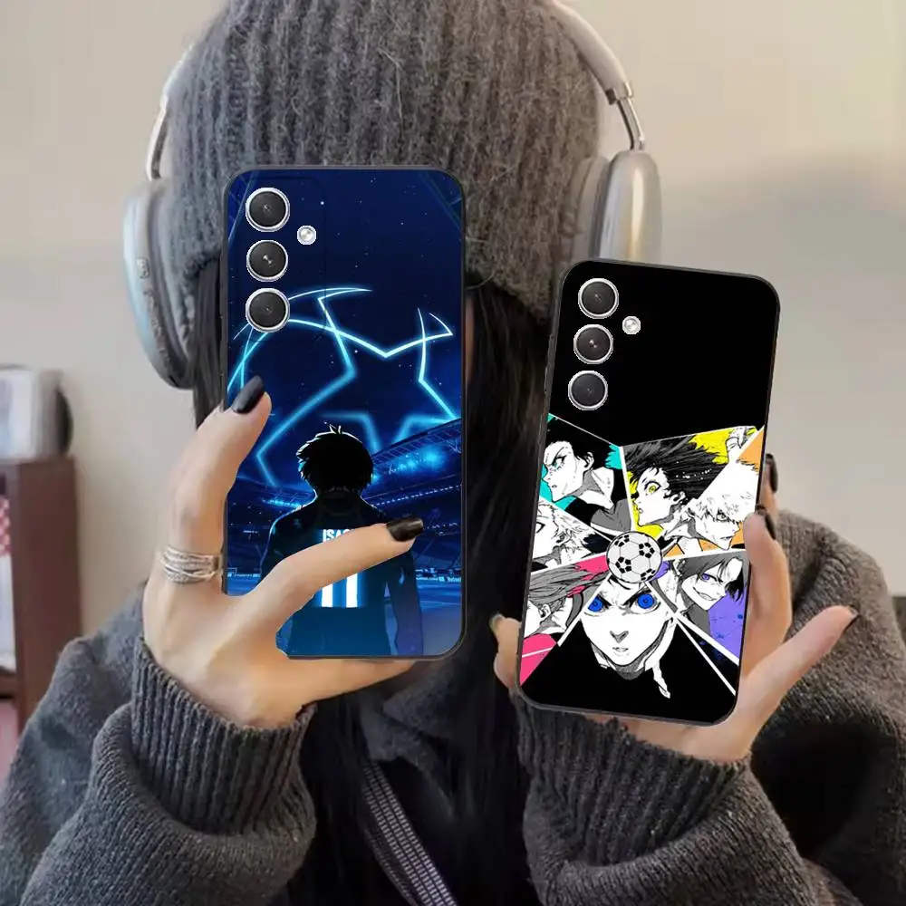 

Comics B-Blue L-Lock Phone Case For Samsung S25,24,21,22,23,20,S30,Ultra,Plus, Fe,5G Silicone Cover