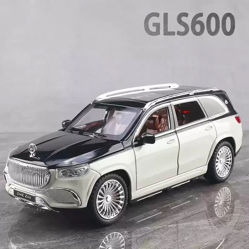 

1:24 GLS600 модель автомобиля из сплава, подходит для мальчиков, подарок на день рождения, металлический литой внедорожник, детские игрушки