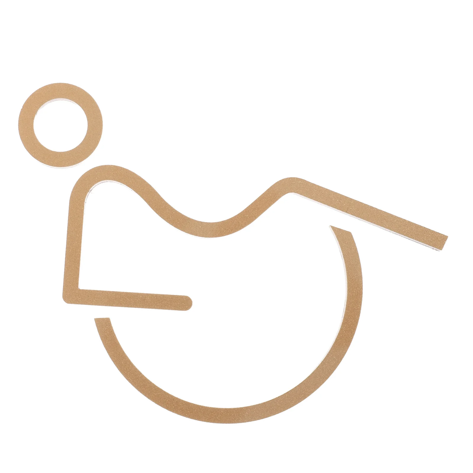 

Golden Acrylic Wheelchair Accessible Decals Unisex Restroom Symbol Disability Bathroom Signage For Office Restaurant Washroom