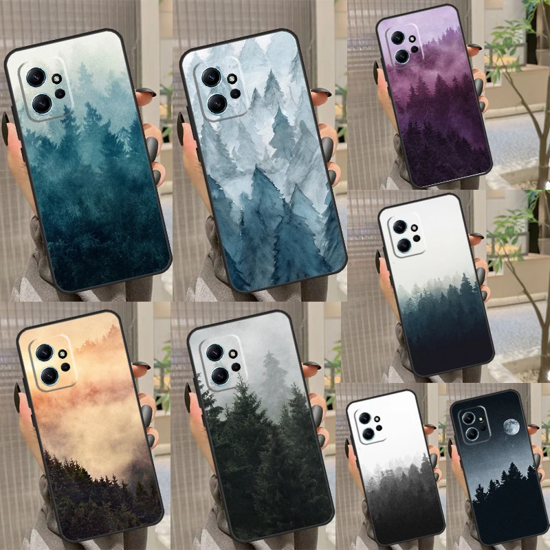 Forest Trees Mountain Case For Xiaomi Redmi Note 11 Pro Note 12 8 9 10 Pro 12S 10S 11S 9S Redmi 12C 9C 10C Capa