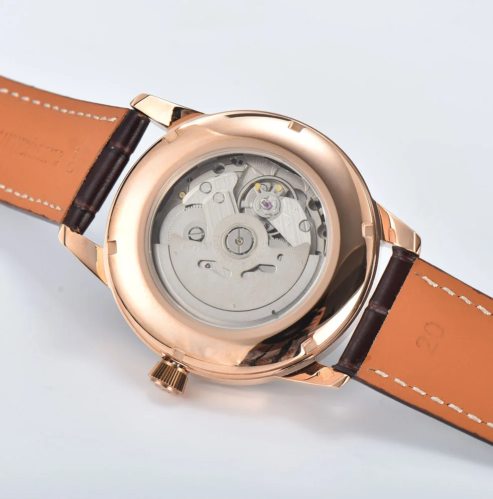 NH35 كوكتيل ساعة أوتوماتيكية للرجال مقاوم للماء ساعة اليد مزدوجة قبة الياقوت كريستال حالة الغوص ساعة تاريخ NH35 ساعة شعار مخصص