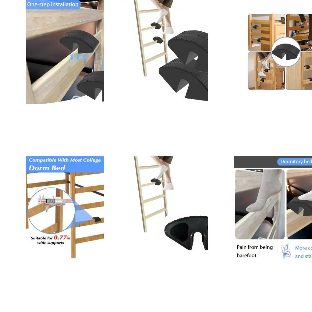 1/2pcs Step Stool Dorm Bed Ladder Foot Support Step Pad for Most Beds