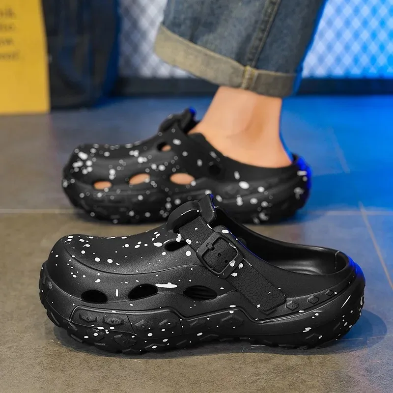 

Мужская и женская повседневная и удобная уличная нескользящая спортивная пляжная обувь Baotou, модные износостойкие сандалии на толстой подошве