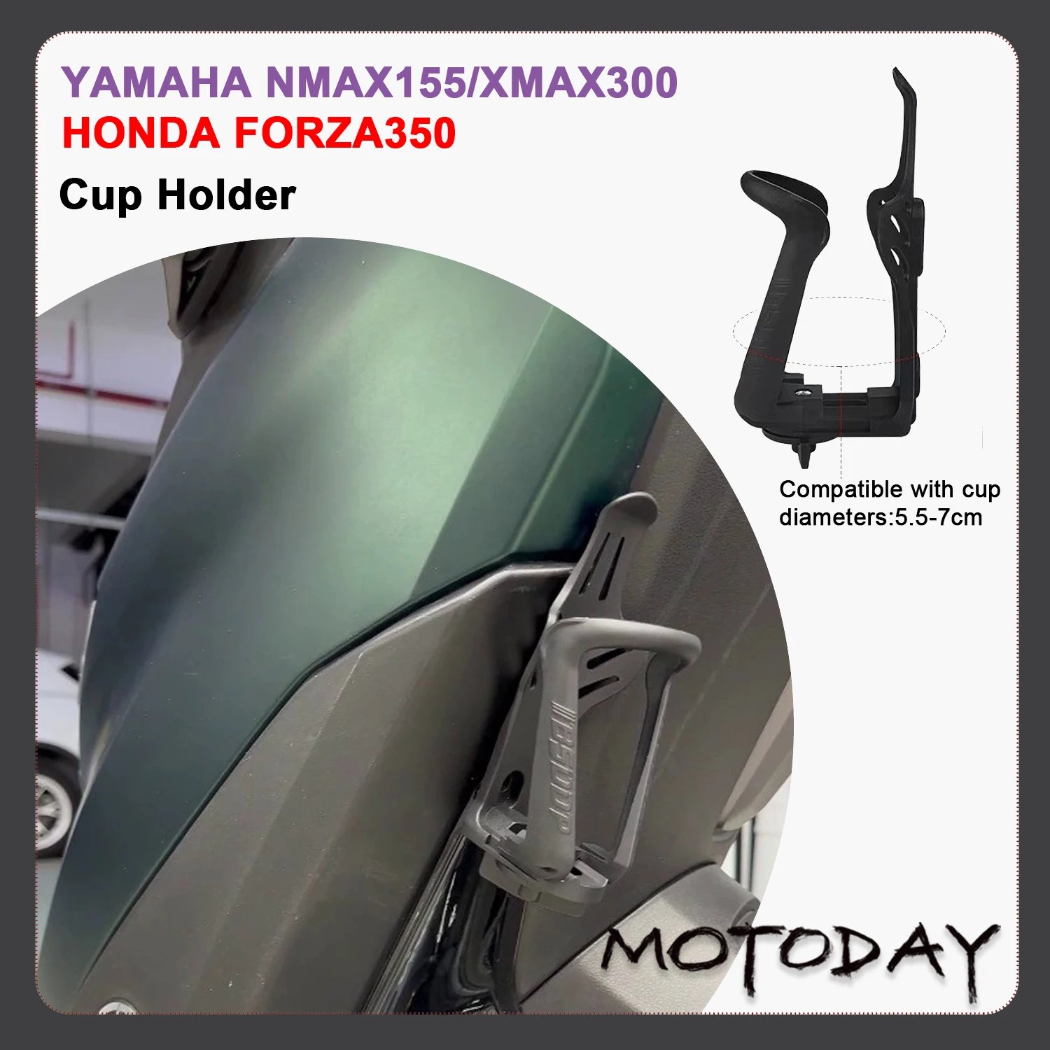 

For YAMAHA NMAX155 Cup Holder YAMAHA XMAX300 Accessories HONDA FORZA350 Accessories NMAX155 Accessories Motorcycle Accessories