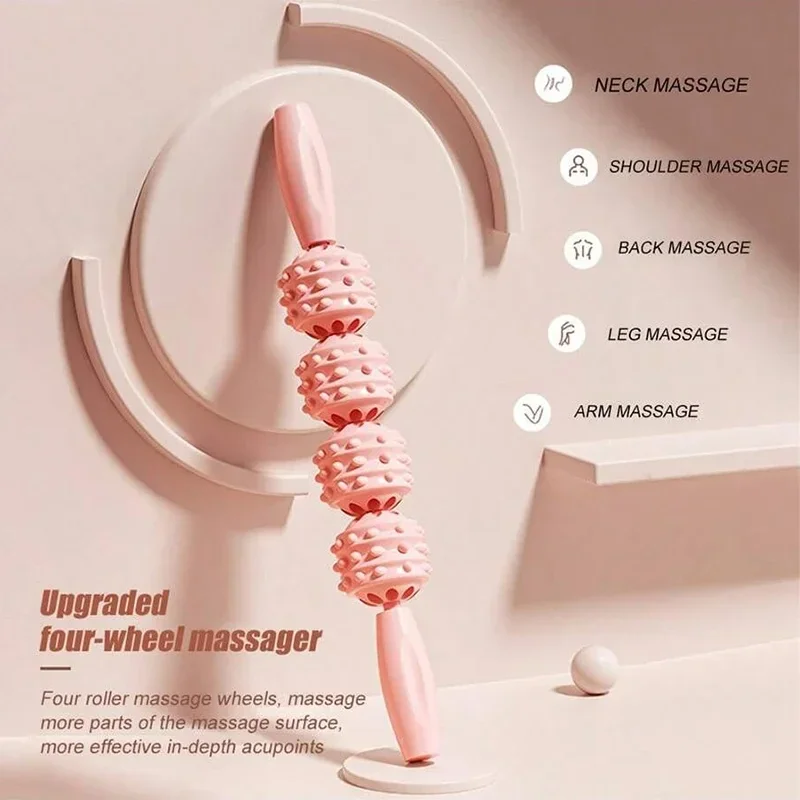  Massage Stick Leg Muscle Relaxer Yoga Roller Slim Calf Roller Full Body Massage Yoga Stick Splintsfitness equipment
