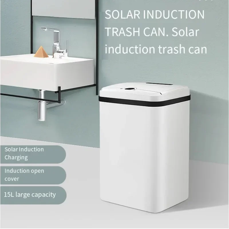 15L Plastic garbage bin Trash Can Dustbin  Waste Container Food Rubbish bin Recycler Waste bin