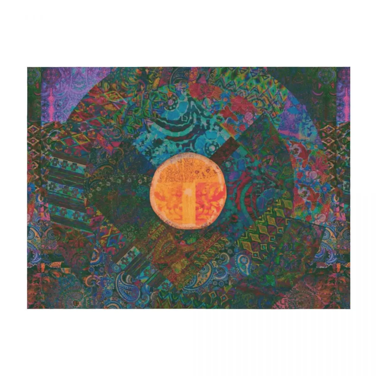 

Bohemian Sun Throw Blanket for sofa Furry halloween Camping Blankets