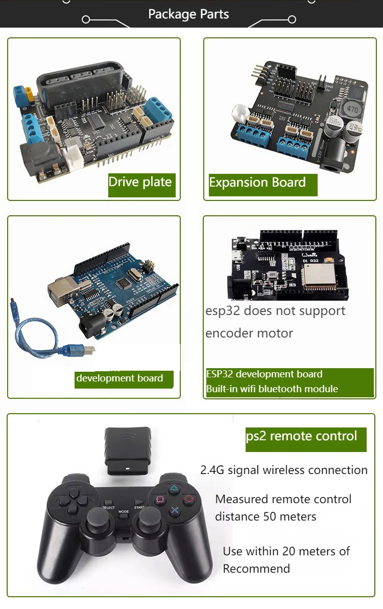 PS2 Joystick Shield Board 5–12 V mit 4 Kanälen Motoren und 8 Kanälen Servos Programmierbarer Roboter für Arduino Roboterauto Roboterarm – Detail 11