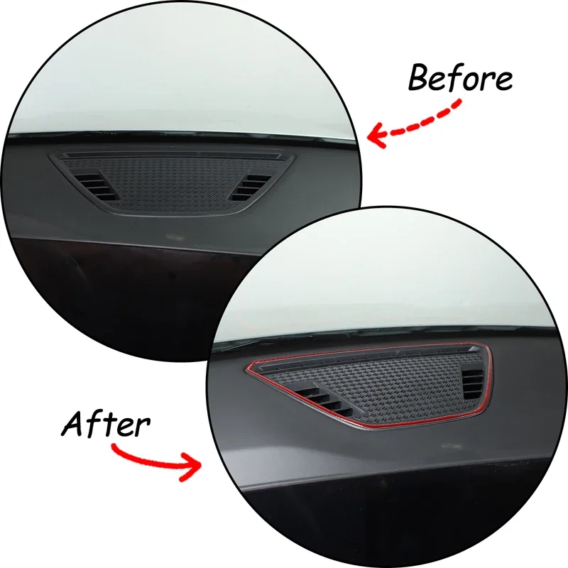 For BMW X1 IX1 U10 U11 2023-2024 Car Dashboard Air Vent Frame Trim Sticker Soft Carbon Fiber Interior Accessories