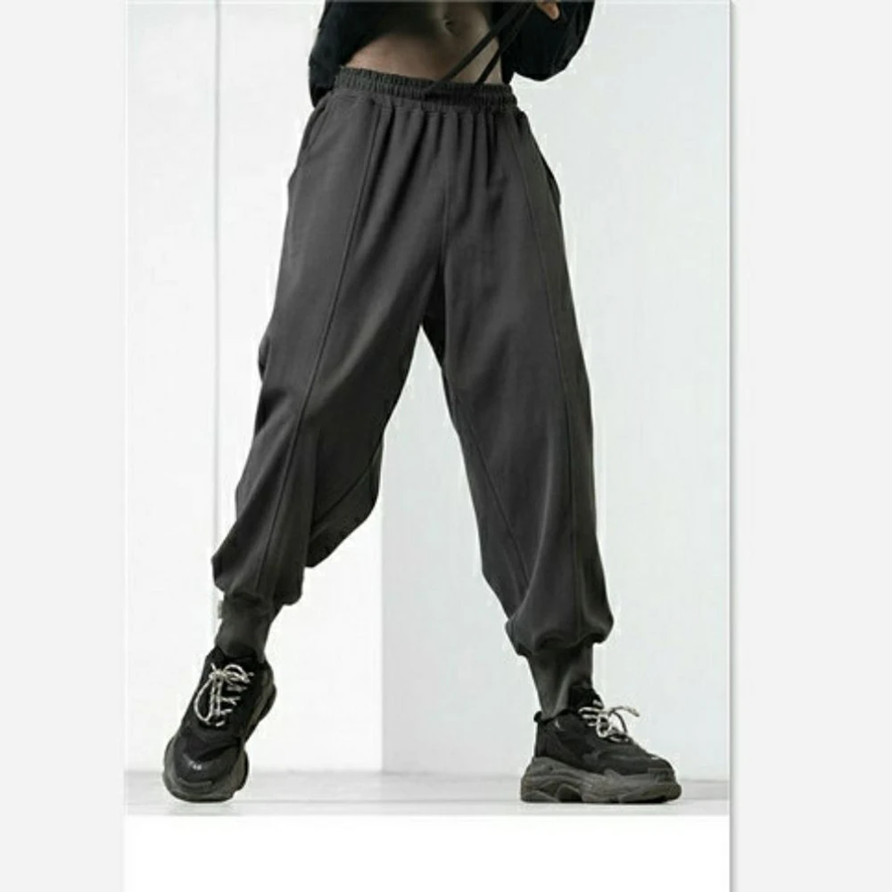 Harlan Pants Fashion Versatile Invisible Open Crotch Outdoor Sex Casual Pants Men's Trend Loose Long Exotic Trousers Solid Color
