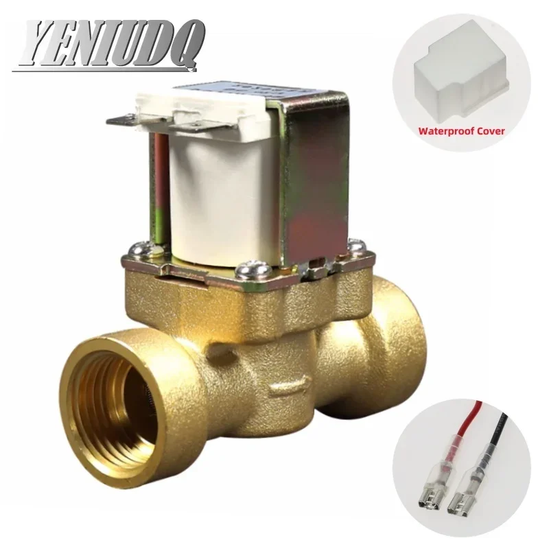 

1/2" Female Thread DC12V 24V AC 220V Normally Closed Brass Electric Solenoid Magnetic Valve For Water Control DN15 NC NO