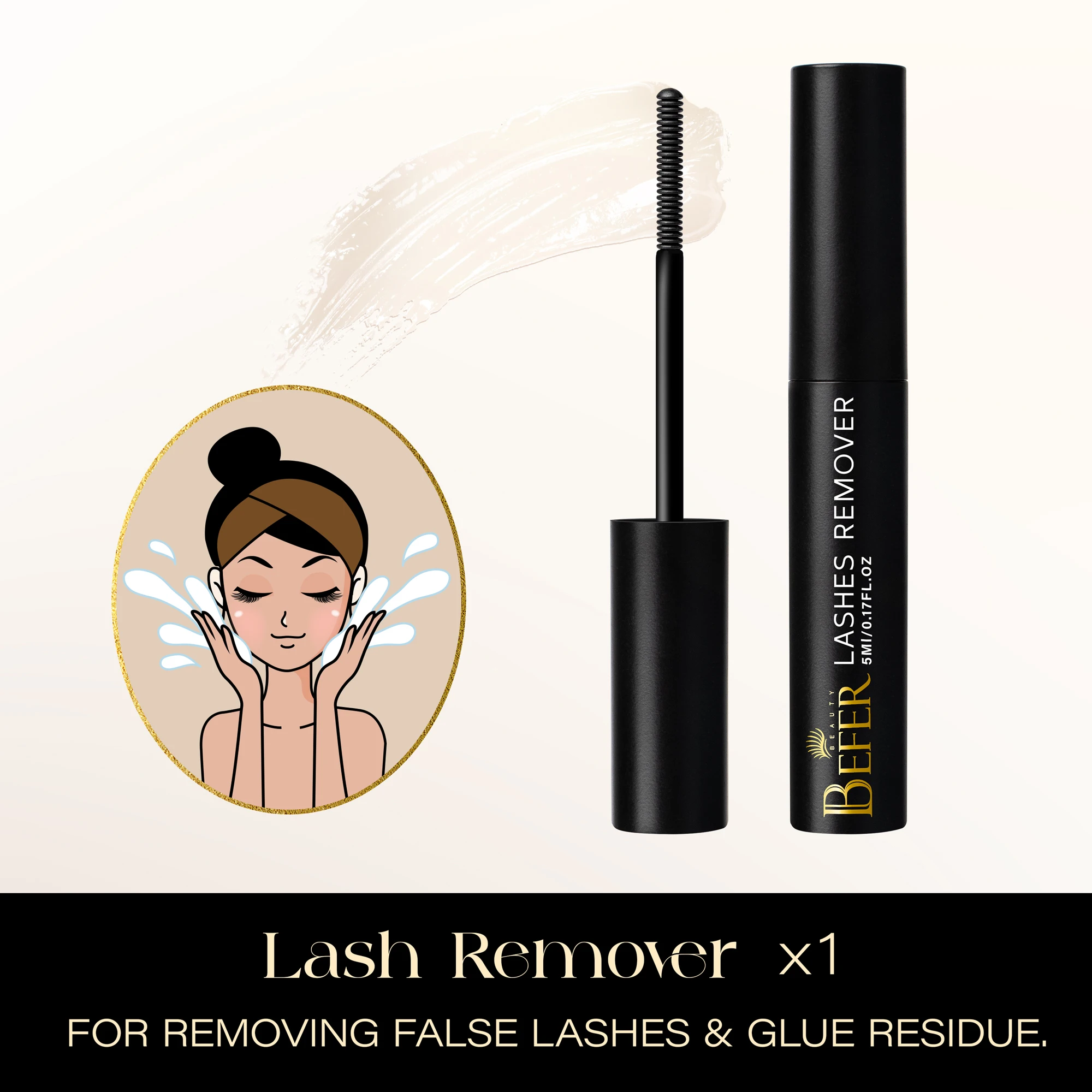 BEFER Lijm Voor Wimpers 2in1 Lash Bond En Seal Wimperlijm + Wimper Remover Waterdichte Wimpers Lijmen Sterke Vaste Lash