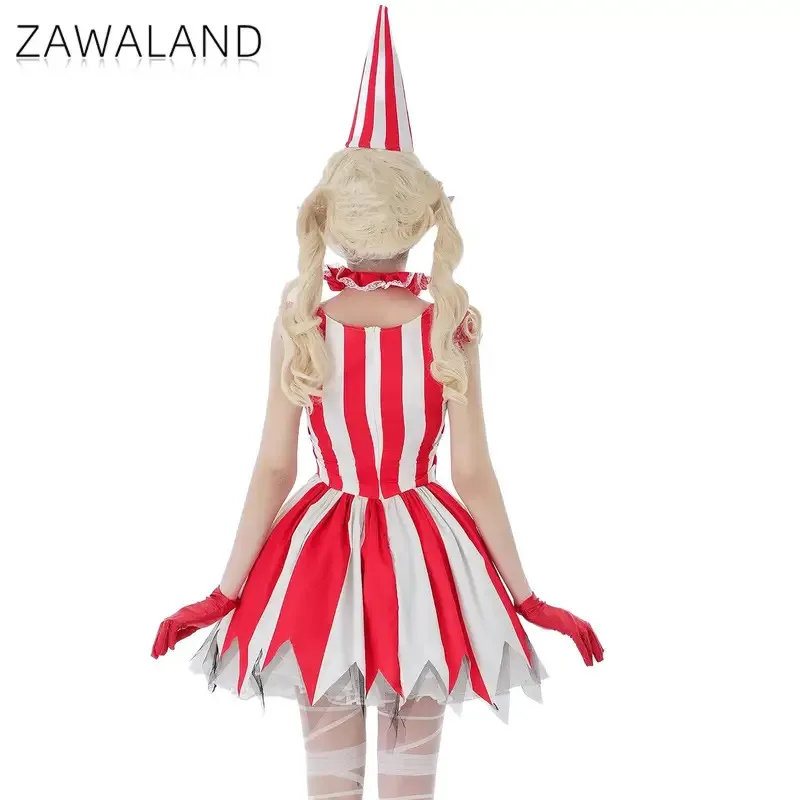 Abito da donna Halloween Cosplay Festa di carnevale Abiti da circo spaventosi Costumi da clown