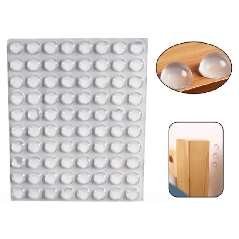 100pcs Transparent Self Adhesive Round Feet Bumpers Silicone Rubber Bumpers Soft Anti Slip Shock Absorber Feet Pads Damper