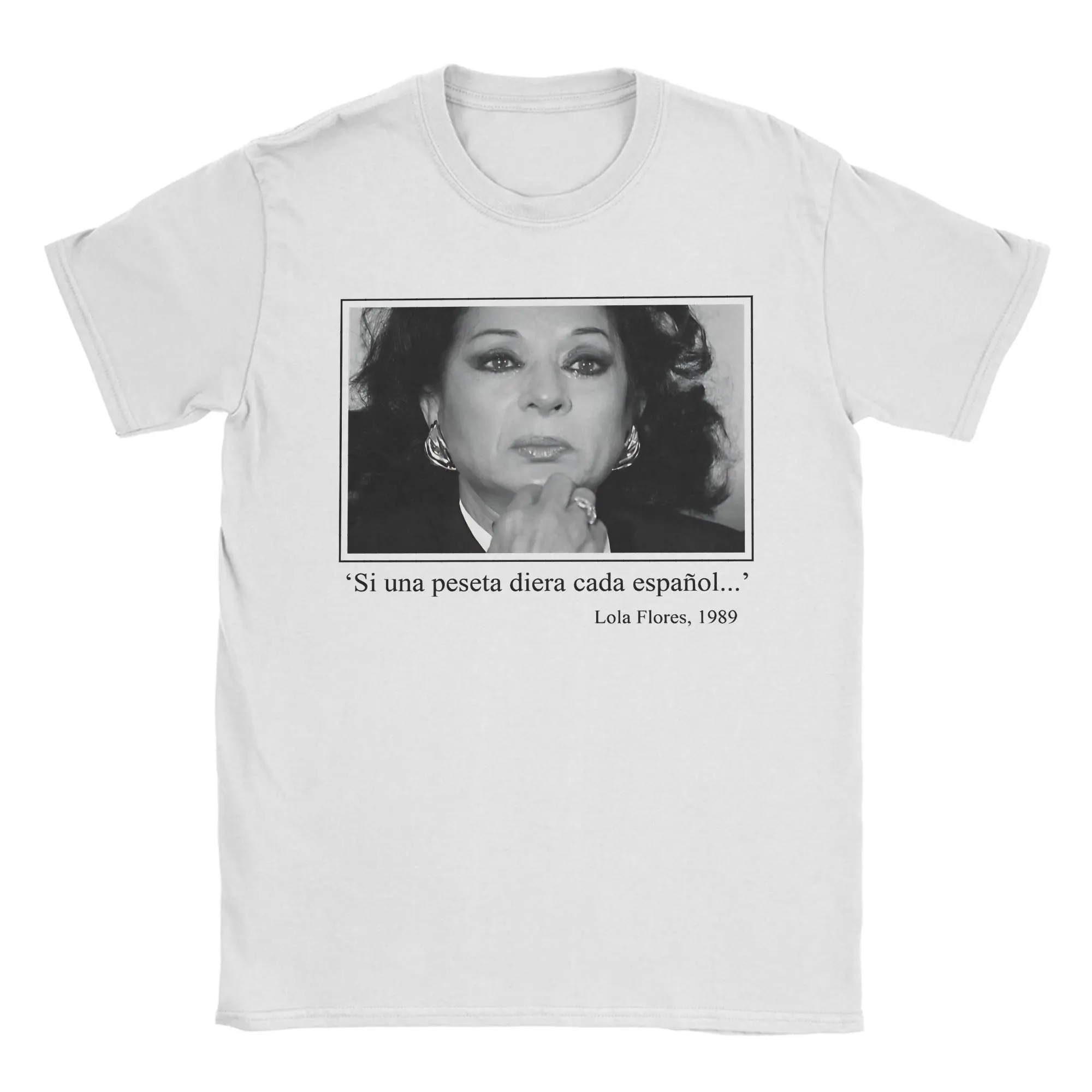 Camiseta para hombre y mujer, camisetas Lola Flores Peseta, camiseta novedosa de verano, ropa informal de algodón Y2K, regalo