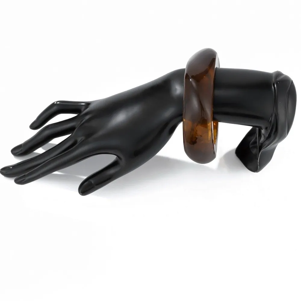 لطيف البوهيمي الاكريليك الإسورة هندسية لطخ غير النظامية واسعة سوار أوروبا النمط الأمريكي Y2K الرجعية اليد الدائري الديكور