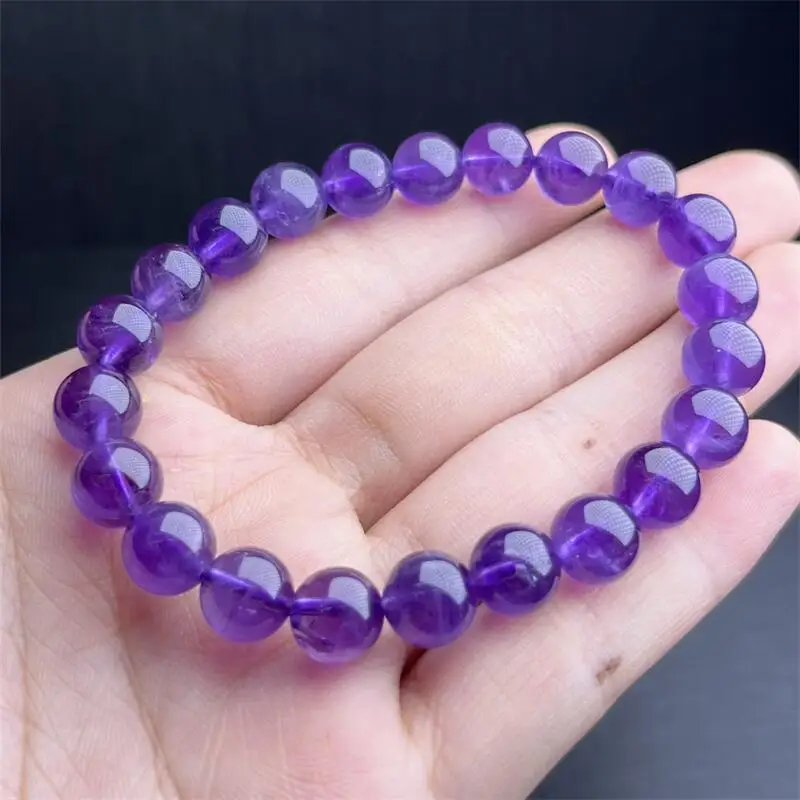 

Natural Amethyst Bracelet Healing Fengshui Stone For Women Men Jewelry Fashion Christmas Holiday Gift 1PCS