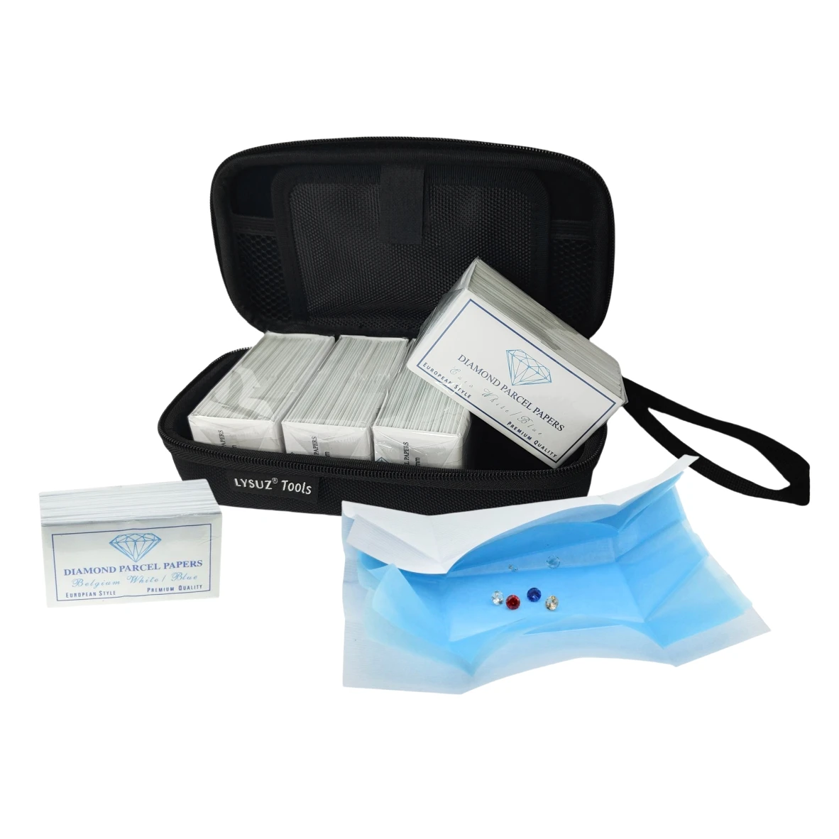 

Portable Diamond Parcel Papers Storage Bag Gemstone Collection Organizer Jewelry Sorting Storage Box Store Exhibition Suppies