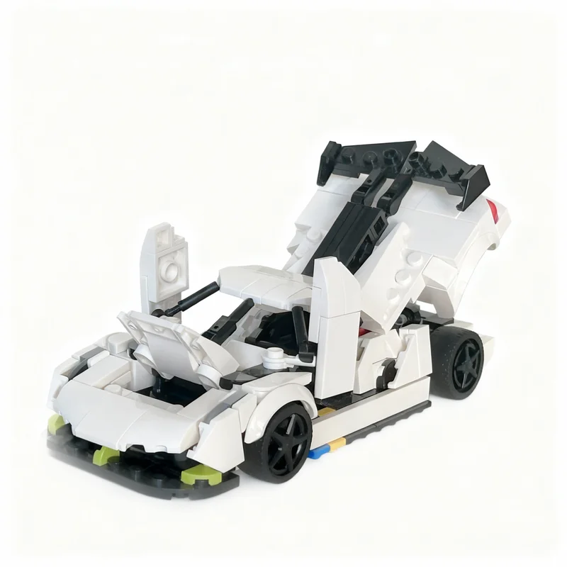

NEW 321PCS MOC City Champions Super Car Koenigsegg Jesko Model Technology DIY Creative Building Blocks Display Birthday Gift Set