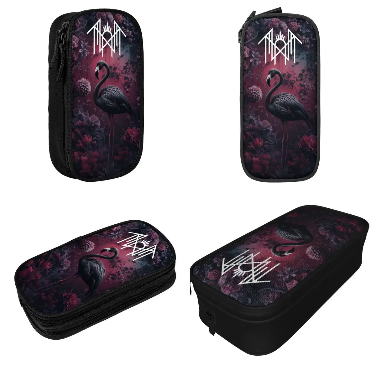 Large-capacity Pencil Case Sleeps Rock Band Tokesd  School Accessories Double Layer Pencilcase Girl Makeup Bags Gift