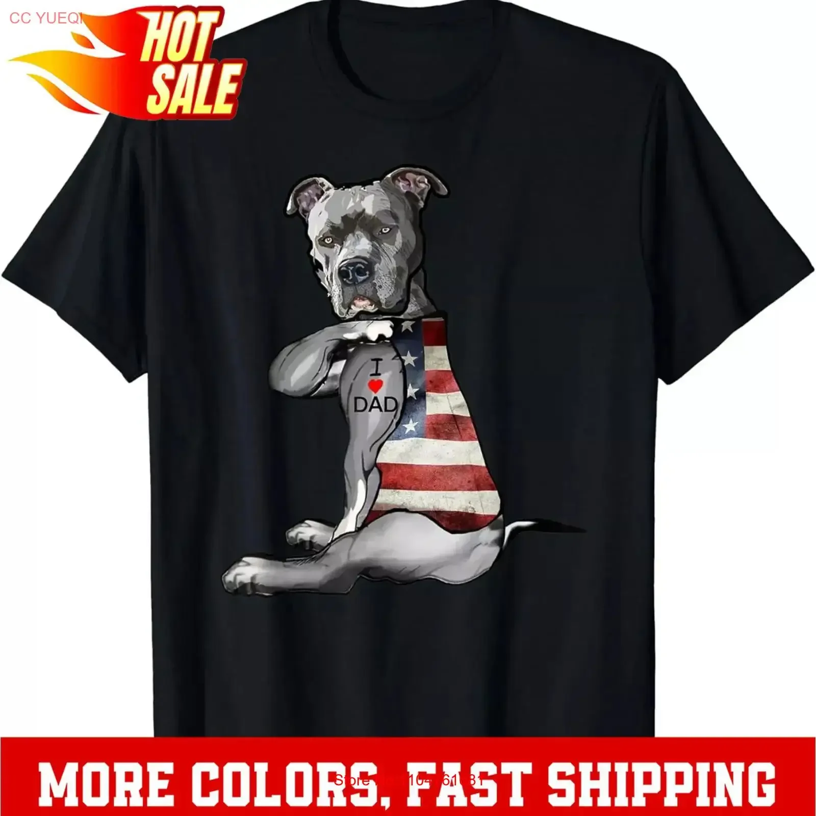 

Футболка с принтом Dog Pitbull I Love Dad Tattoo Fathers Day Funny T Shirt 2, винтажная, в стиле streetwear, дизайнерская одежда, модная, стильная, унисекс
