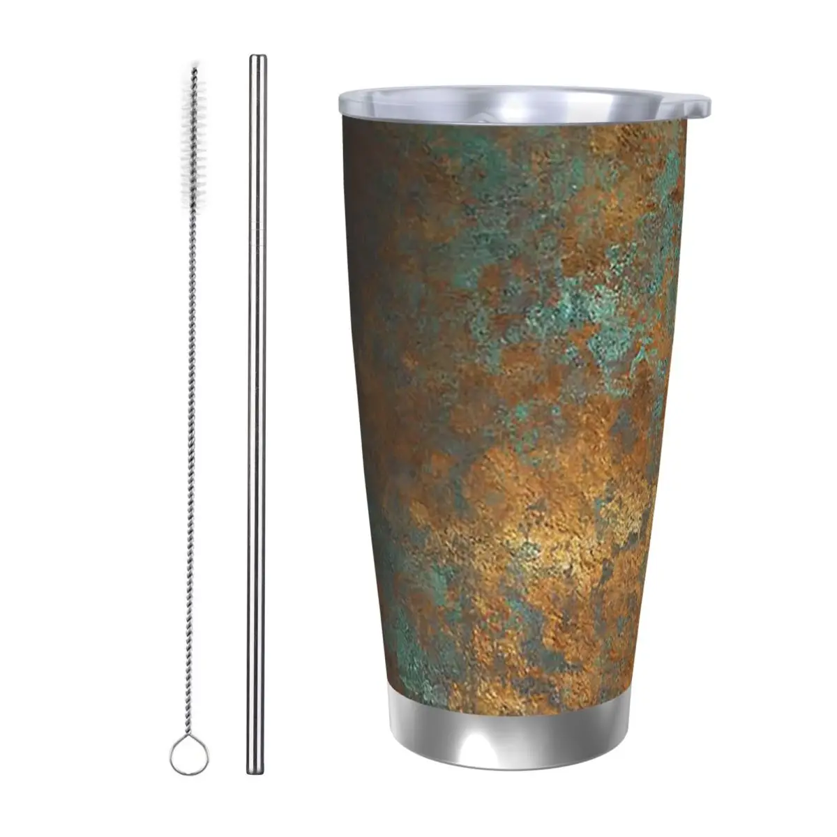 

Oxidized Copper Stainless Steel Tumbler Vacuum Insulated Mugs Thermal Cold Bottle Straws With Lid 20oz