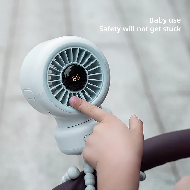 2026 New Portable Octopus Clip Fan, Rechargeable Mini Desktop Clip Fan with Shaking Head & Stroller Compatibility