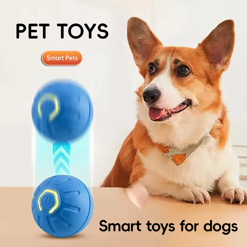 Dog toy ball intelligent movement automatic bouncing suitable for small dogs and cats toys can be charged shell can be replace