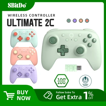 وحدة تحكم الألعاب اللاسلكية 8BitDo Ultimate 2C للكمبيوتر الش...
