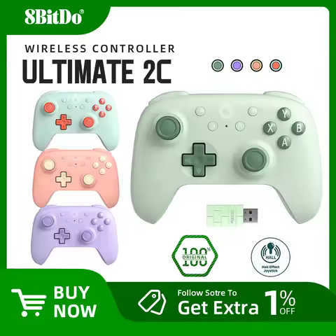 New 8BitDo - Ultimate 2C Wireless 2.4G Gaming Controller Gamepad for PC, Windows 10, 11, Steam PC, Raspberry Pi, Android