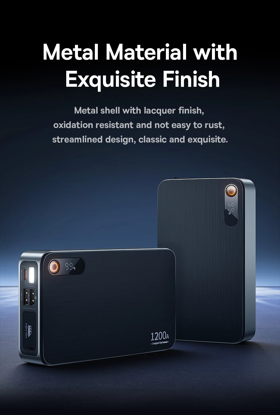 Baseus 1200A Auto Starthilfe Power Bank 12000 mAh Auto Batterie Booster für Diesel Benzin Auto Notstartgerät – Detail 15