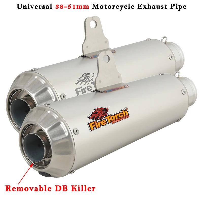 

Universal 51mm Motorcycle Exhaust Escape System Modified Muffer Pipe DB Killer For Ninja 250 ZX4R 4RR CBR250R DUKE 250 X-ADV 350