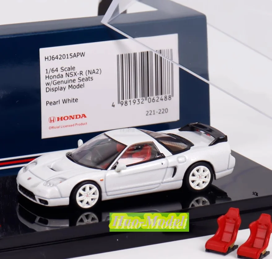 

1:64 для Honda NSX-R NA1 NA2 HJ, японская модель автомобиля из сплава, игрушки для мальчиков, подарки на день рождения, хобби, дисплей, коллекционные украшения, белые