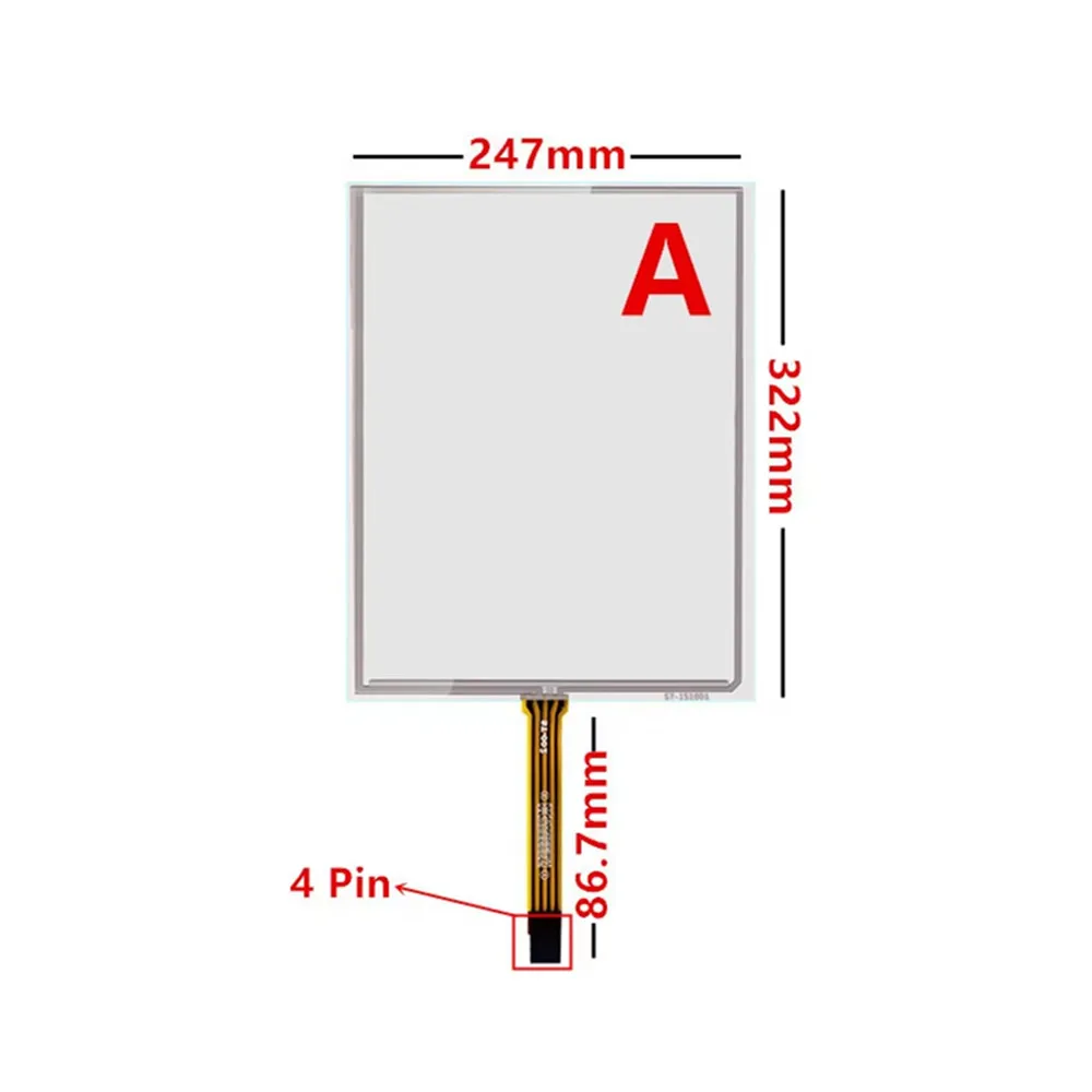 의료 산업 제어 장비용 터치 스크린 패널 유리, 15.6 인치 저항 디지타이저