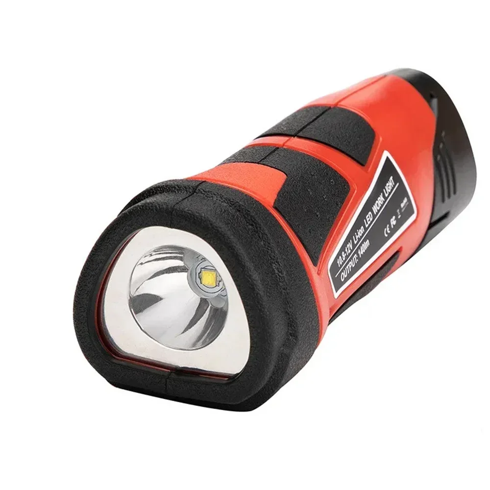 Flashlight Handheld LED Light Rechargeable Lamp Flash Light  For Milwaukee M12 10.8V 12V Li-ion Battery （Without Battery）