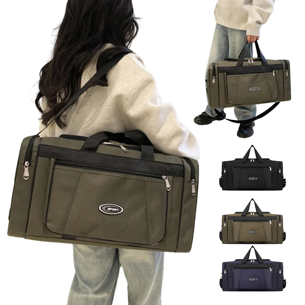 

Oxford Hand Luggage Bag Large Capacity Trip Work Storage Bag Waterproof Portable Unisex Zipper Outdoors Duffle Travel Bag