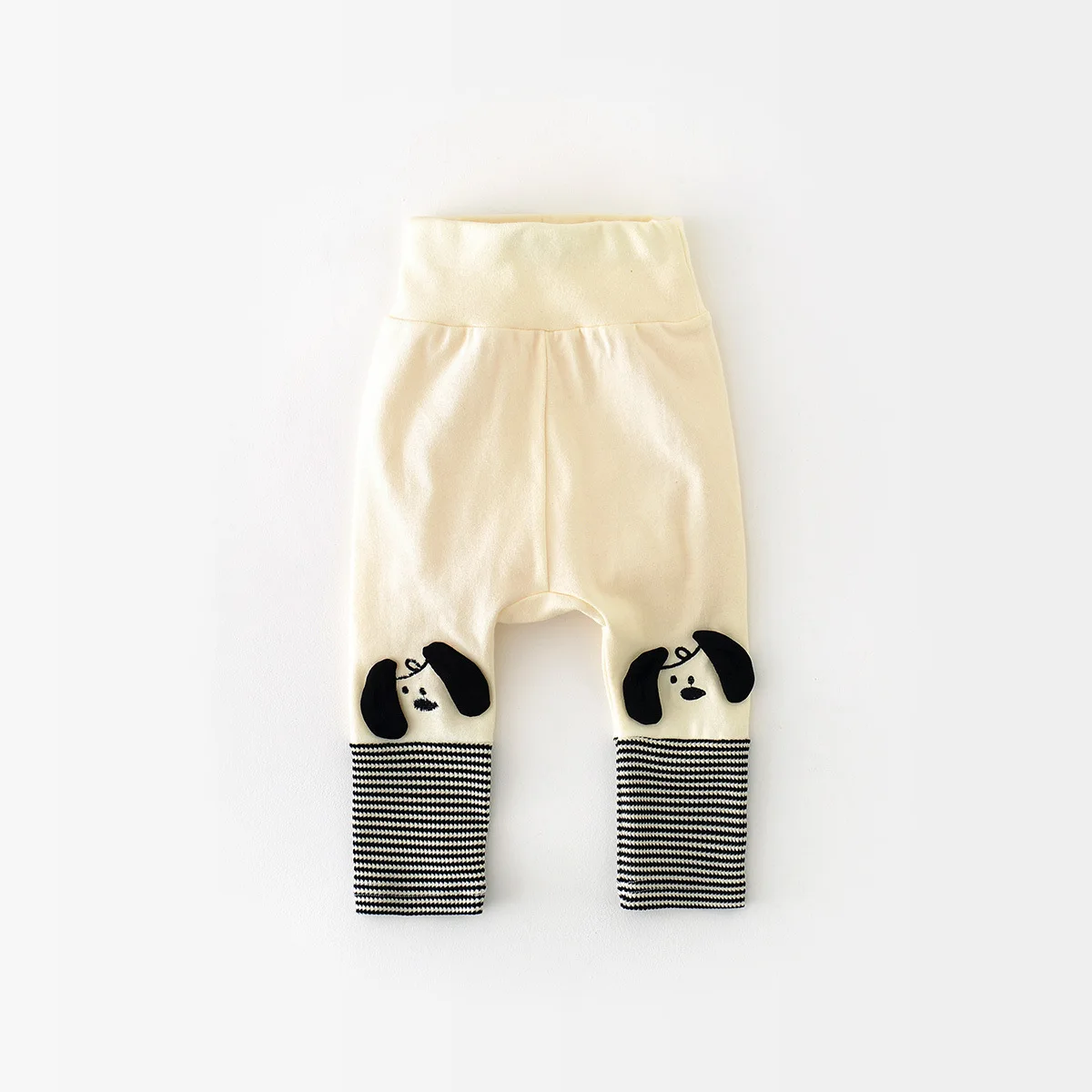 2024 Fashion Infant Spring Thin Cartoon Leggings Boy Girl Children High Waist Splicing Striped Pants Baby Cotton Casual Trousers 3