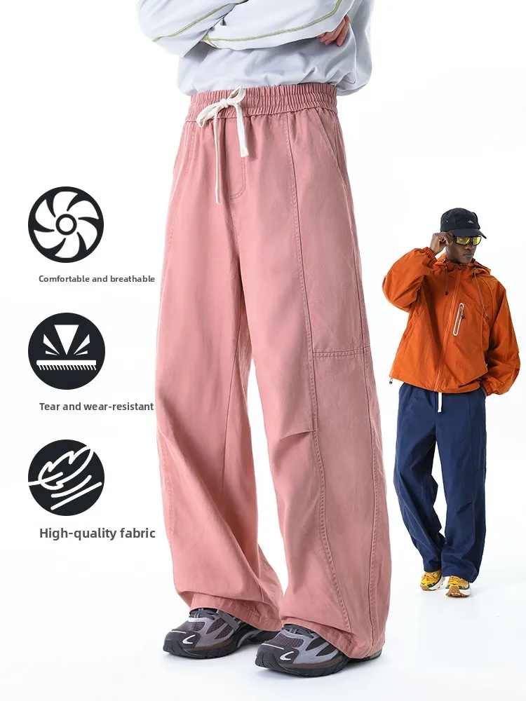 

Мужские повседневные брюки MMOPTOP: свободные прямые хлопковые брюки для активного отдыха, джинсы в стиле милитари