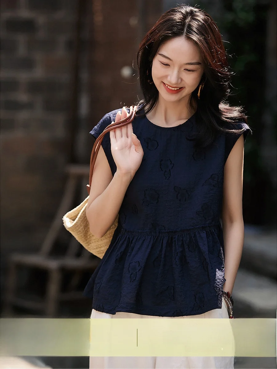 

Xhange Flared Svel A-Line Doll irt Commute Airy Slimming Women's Casual irt round Ne Fastening Summer Faion