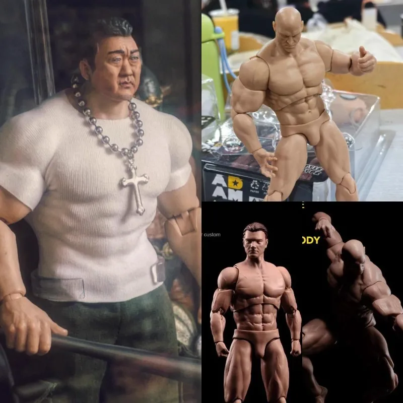 MUFF TOYS ADAM Maßstab 1:12 Männliche Super Flexible Gelenk Comic Starke Muskel Körper 6'' Soldat Action Figur Körper Puppe