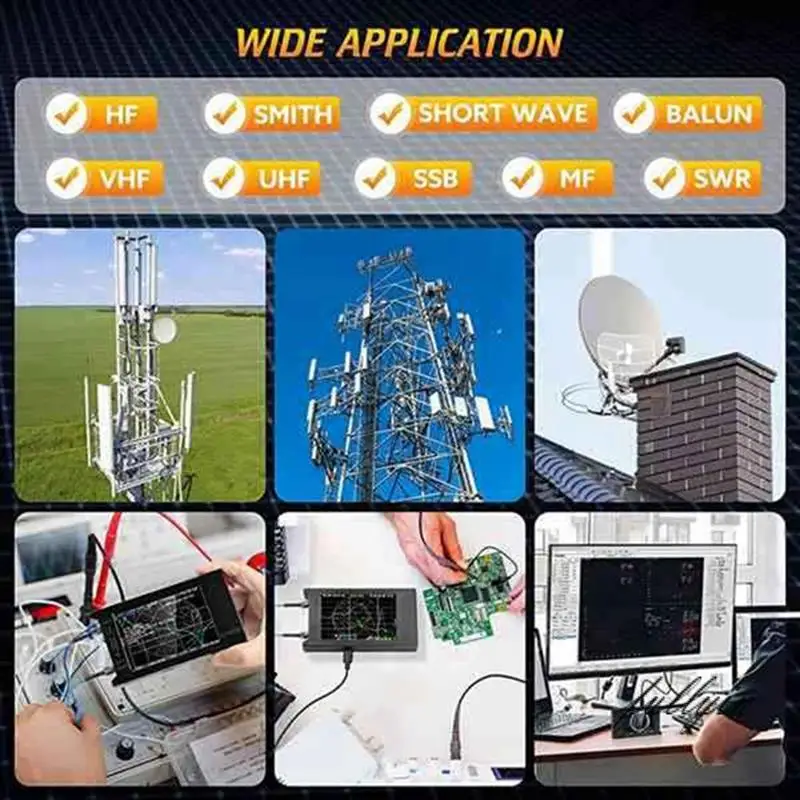 

FULL- VHF UHF Vector Network Analyzer, 50Khz-6.3Ghz With 4 Inch Screen For SWR And Phase Delay Analysis