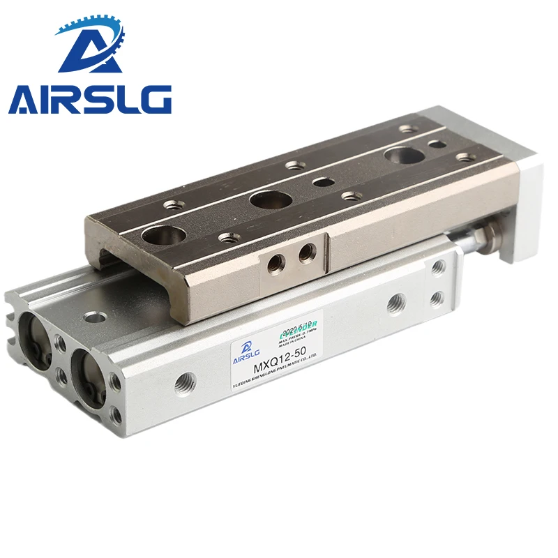 SMC Type Air Slide Table Dual Rod Rail Slide Air Pneumatic Cylinder MXQ6-10 MXQ8-20 MXQ12-30 MXQ16-40 MXQ20-50 MXQ25-75 100 125