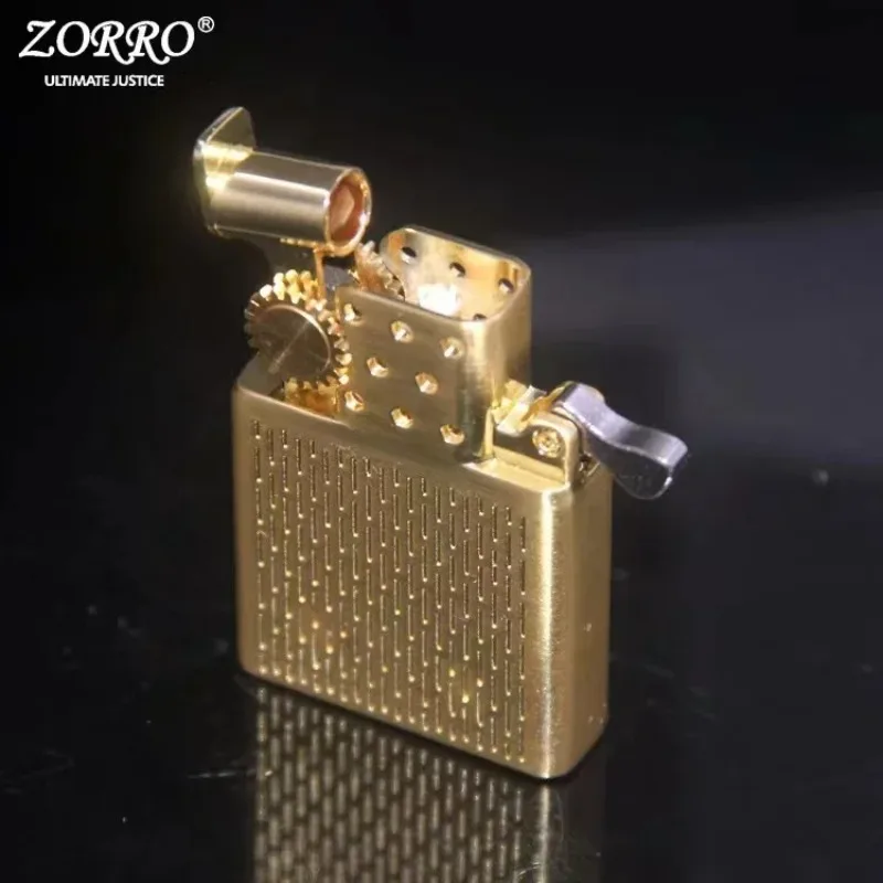 

Original ZORRO Double Fire Windproof Cigar Lighter Sports come on Grinding Wheel Flint Inflatable Liner DIY Tool Men's Gift
