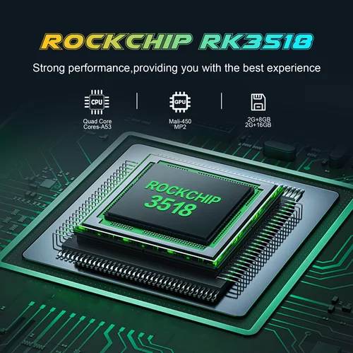 Imagen 2 del producto Decodificador de TV inteligente Mortal Q1 MINI+ con Android 14.0, RK3518, cuatro núcleos, compatible con reproductor 4K Wi-Fi 6, 2 GB y 16 GB