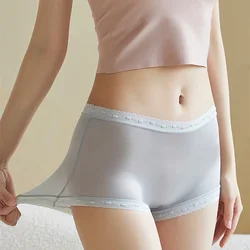 Women's Safety Short Panties Sexy Ice Silk Seamless Underpants Elasticity Briefs Breathable Female Underwear Intimates Lingerie