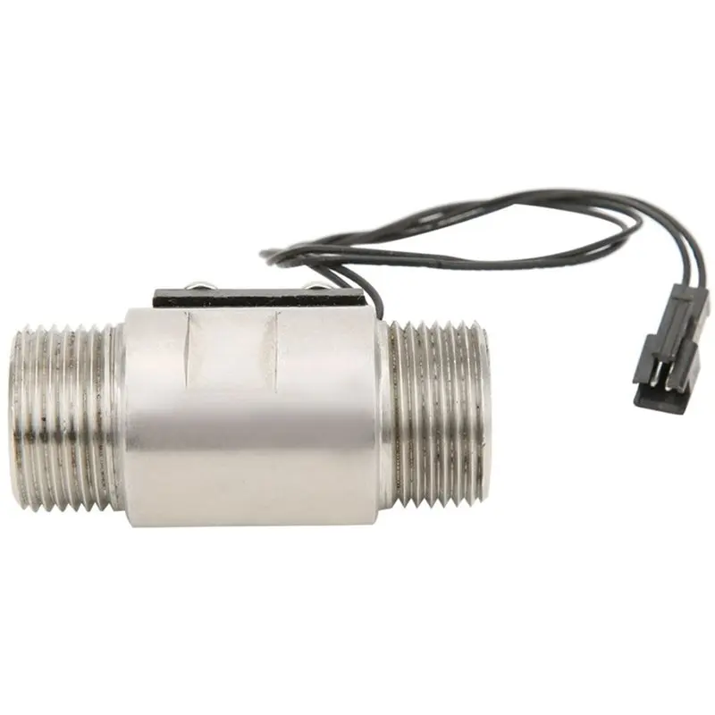 -04 Water Current Sensor 304 Stainless Steel Double Male Thread Switch High Accuracy G3/4in Piston Type Water Switch