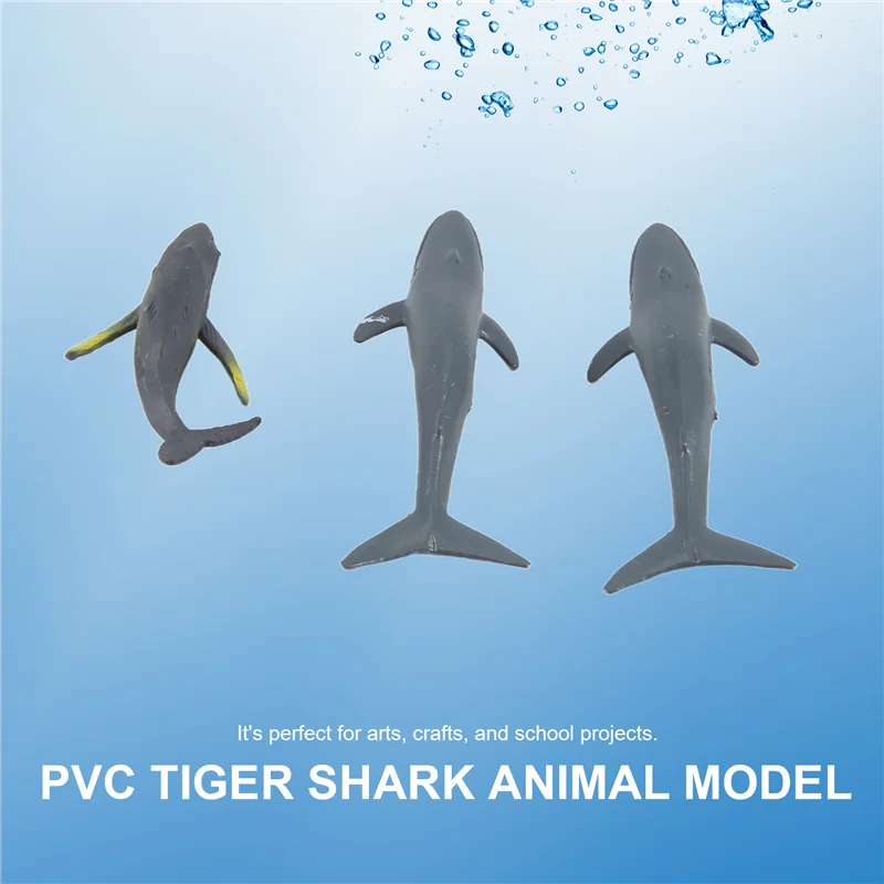 12 ชิ้นการจําลอง Mini สัตว์ทะเลฟันยักษ์ Shark Killer Whale Blue Whale Shark Penguin Dolphin รุ่น