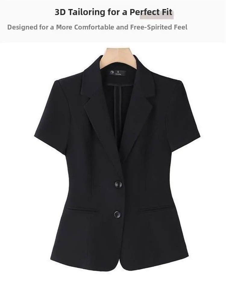 

Bla ort Sve Suit Jaet for Women Summer Work Interview Profional Small Size Career Women's Suit Set Work orm
