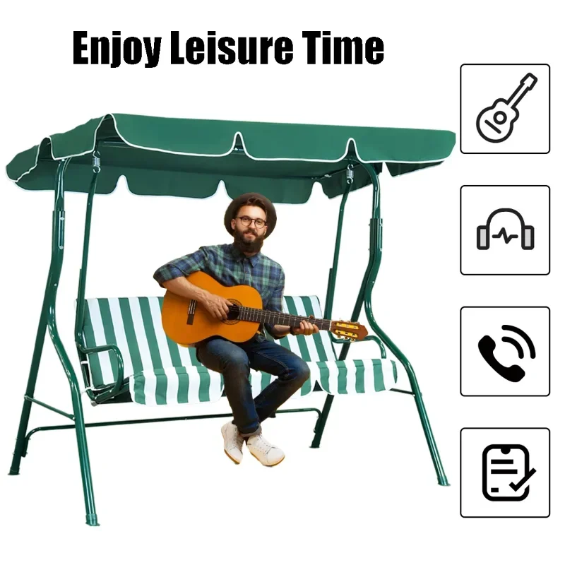 Outdoor Swing Canopy Patio Swing Chair 3 Person Canopy Hammock swing chair outdoor hanging chair